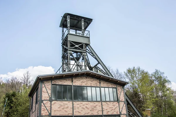 Headframe Nelle Miniere Terra Assedio — Foto Stock