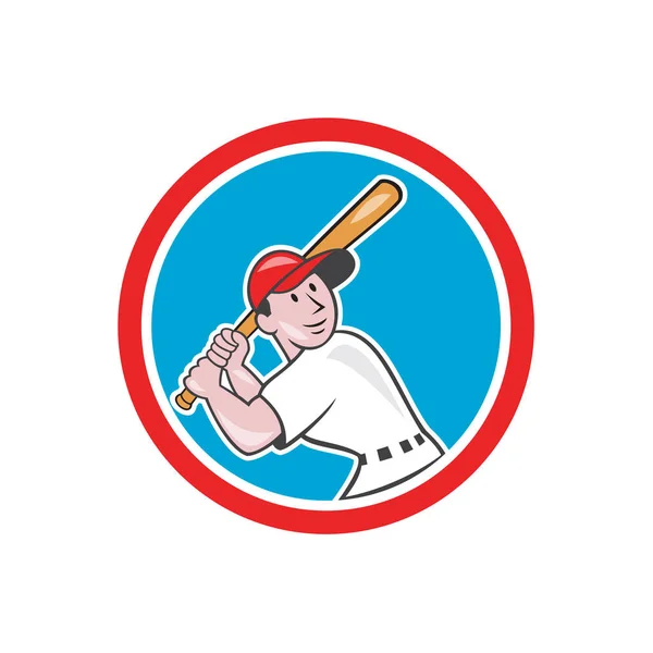 Ilustración Bateador Béisbol Americano Bateador Bateador Con Bate Mirando Conjunto —  Fotos de Stock