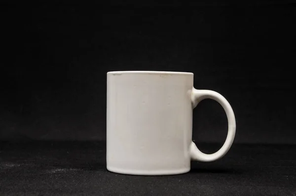 Kaffeetasse Symbole Von Oben Und Von Der Seite Mit Schwarzem — Stockfoto