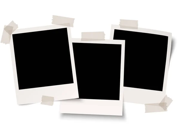 Blanco Polaroid Met Tape — Stockfoto