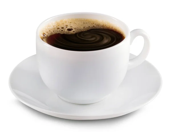 白色背景的离析杯咖啡 — 图库照片
