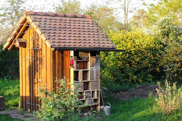 Insectenhotel Een Tuinhut — Stockfoto