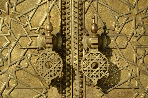 Stukanie Prunktor Pałacu Królewskiego Fes Maroka — Zdjęcie stockowe