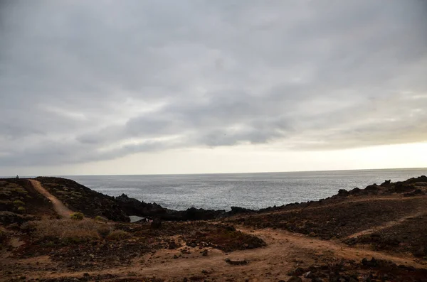 Camino Suciedad Por Desierto Tenerife Island Spain —  Fotos de Stock