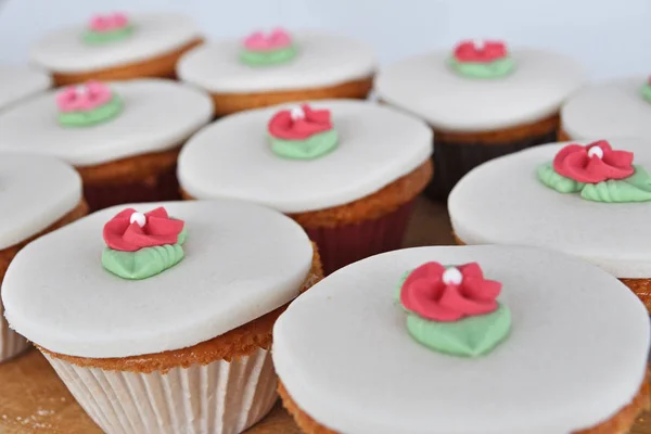 Cupcakes Casamento Fundo Close — Fotografia de Stock