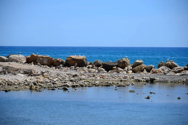 Вид Море Средиземноморского Побережья — стоковое фото