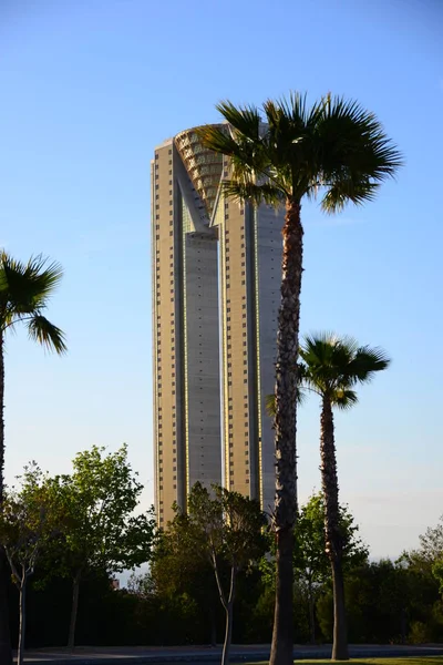 Schilderachtige Stadsgezicht Van Moderne Wolkenkrabbers Gevel — Stockfoto