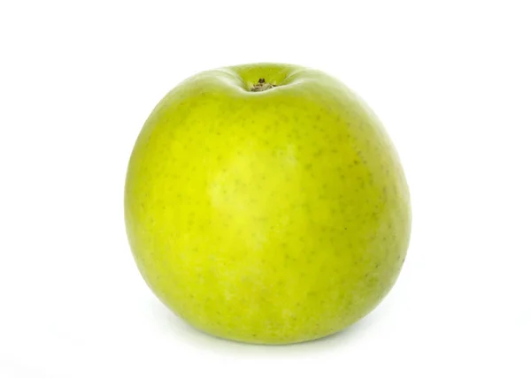 Зелене Яблуко Ізольоване Білому — стокове фото