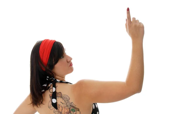 Шістдесят Дівчина Татуюванням — стокове фото