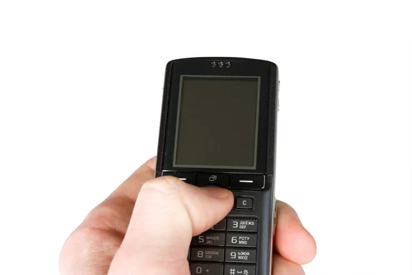 Tenere Mano Telefono Cellulare Supporto — Foto Stock