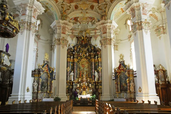 Longhouse Pilgrimage Church Steinhausen — Stock Photo, Image