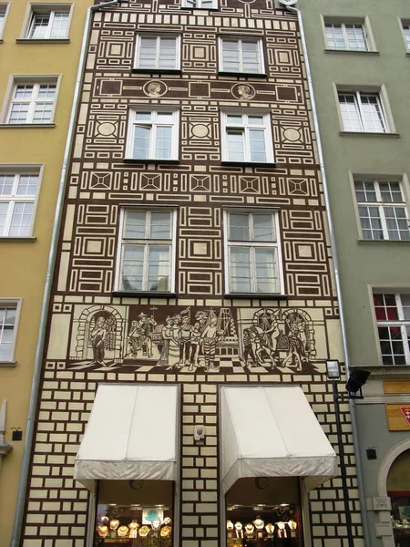 Живописный Вид Фасады Города — стоковое фото