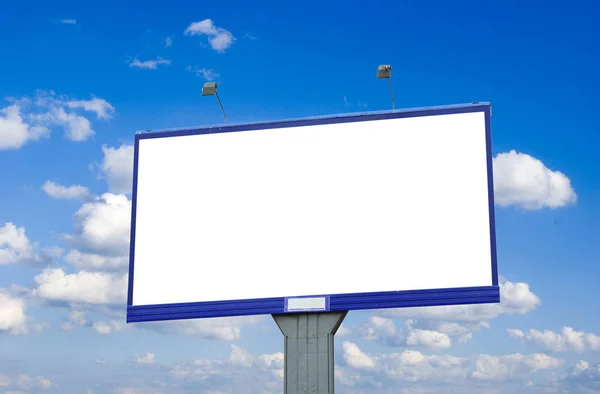 Reklam Skylt Himlen Bakgrund — Stockfoto