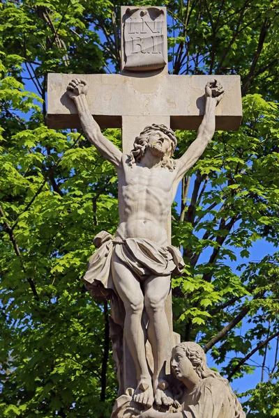 Crucificação Ponte Velha Bamberg — Fotografia de Stock