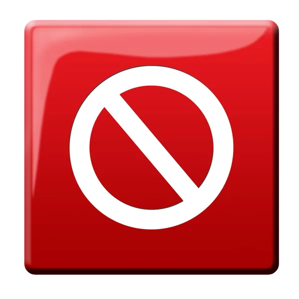 Stiskněte Tlačítko Zákazu Webu — Stock fotografie