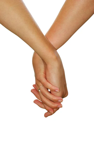 Hand Hand White Background — Stock Photo, Image