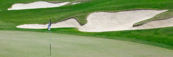 Golf Club Ball Sport Kterém Hráči Používají Různé Hole Zasáhnout — Stock fotografie