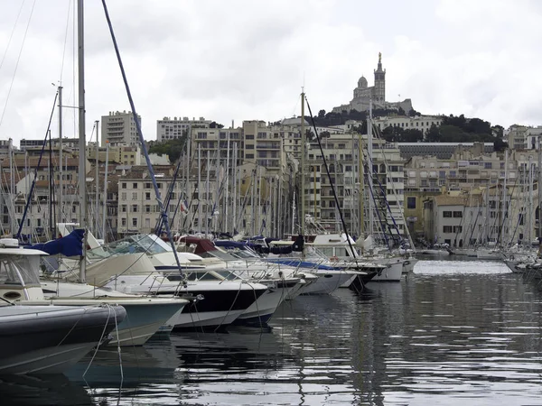 Památník Marseille Přístavní Město — Stock fotografie