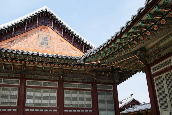 Arquitetura Coréia Tradicional Hanok Estilo Edifício — Fotografia de Stock
