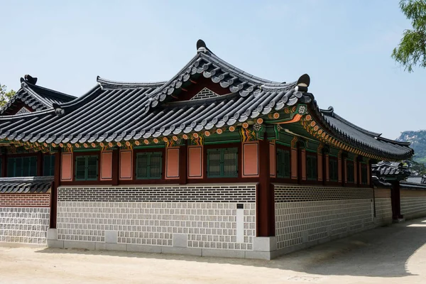Arquitectura Korea Edificio Tradicional Estilo Hanok —  Fotos de Stock