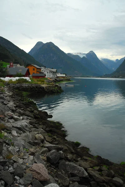 Norwegia Tle Krajobrazu — Zdjęcie stockowe