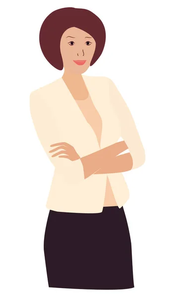 Vector Illustration Successful Business Lady — Stock Photo, Image