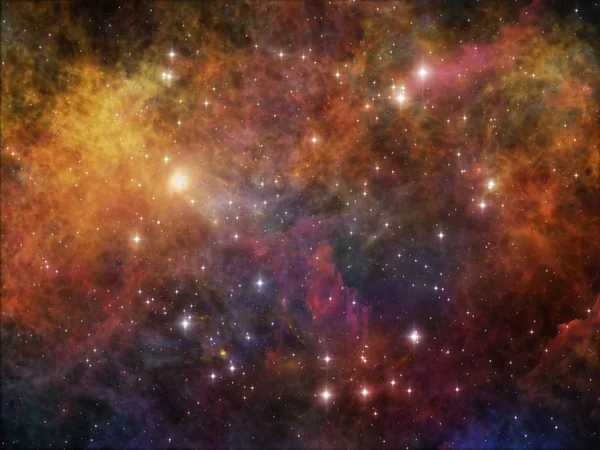 深空系列 抽象设计而成的星云 恒星和天文学 空间和宗教主题颜色 — 图库照片