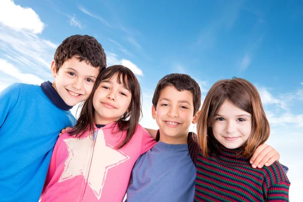 Grupo Niños Felices Aire Libre —  Fotos de Stock