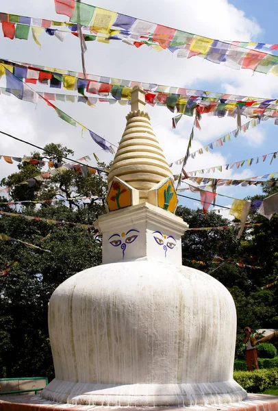 Swayambunath Stupa Искушение Аутсайдерах Озилу Непал Объект Всемирного Наследия Юнеско — стоковое фото