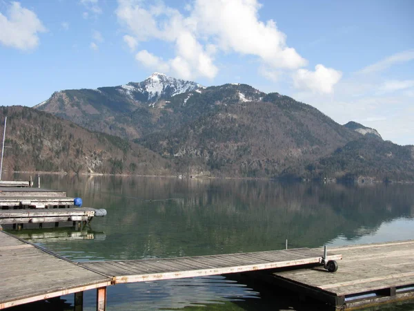 Bootsteg Wolfgangsee — Stockfoto