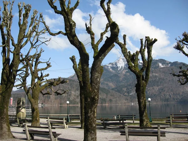 Seepromenade Gilgen Wolfgangsee — Stockfoto