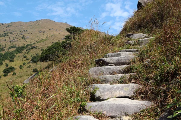 Caminho Pedra Nas Montanhas — Fotografia de Stock