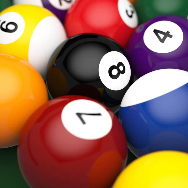 Image Classic Pool Balls — Stock Photo, Image