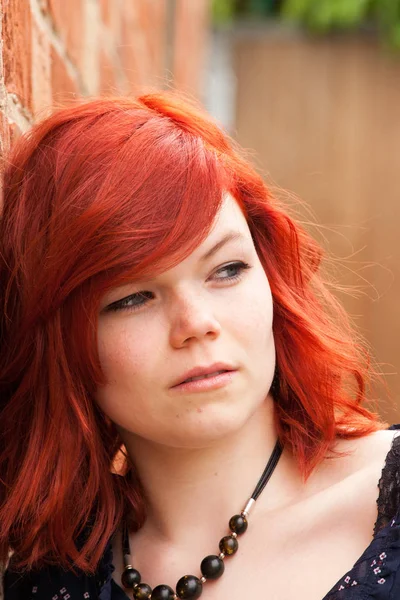 Krásné Červené Vlasy Mladá Žena — Stock fotografie