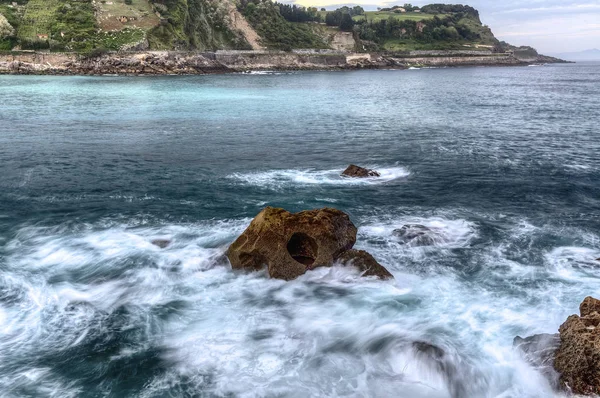 Mycket Detaljerad Hdr Bild Norra Atlanten Nära Getaria Staden Spanien — Stockfoto