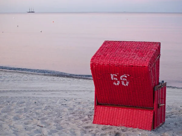 Krzesło Plażowe Wieczorem — Zdjęcie stockowe