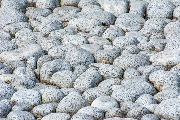 Fundo Com Monte Pedras Seixos Cinza — Fotografia de Stock