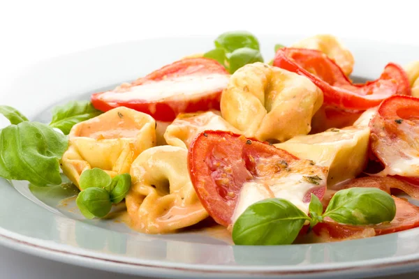 Rajčatová Mozzarella Nudle Gratin — Stock fotografie