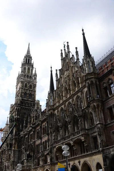 Münih Marienplatz Bavyera Belediye Binası — Stok fotoğraf