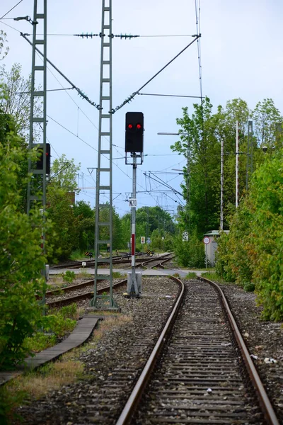 Vasúti Sínek Bajorországban — Stock Fotó