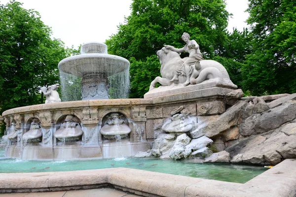 Wittelsbacher Fountain Munich Bayern — Stock Photo, Image