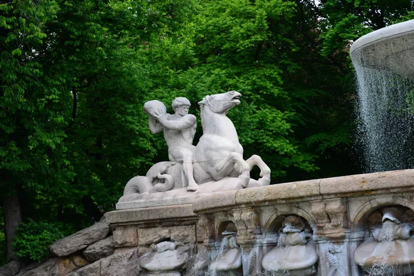 Wittelsbach Brunnen Munich Bavaria — Fotografia de Stock