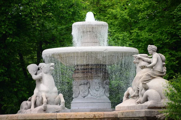 Wittelsbach Brunnen Munich Bavaria — Stock Photo, Image