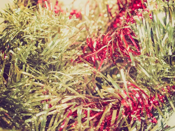 Vintage Rétro Recherche Tinsel Pour Décoration Arbre Noël — Photo