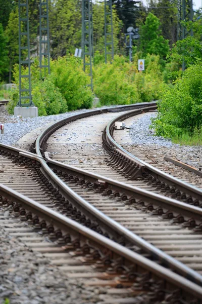 線路や電車の道 — ストック写真