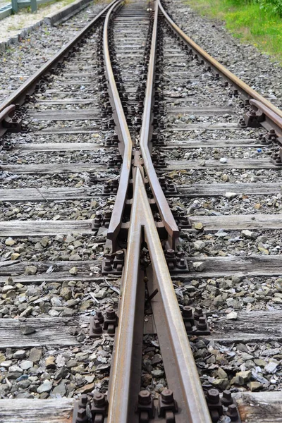 Railroad Tracks Train Road — Stock Photo, Image