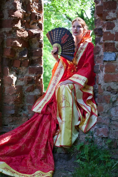 Meisje Poseren Cosplay Kostuum — Stockfoto