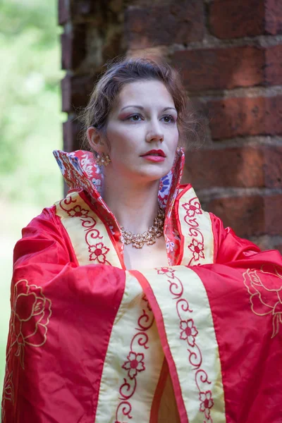 Flicka Poserar Cosplay Kostym — Stockfoto