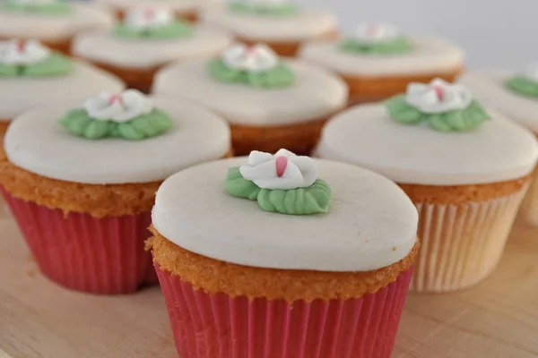 Cupcakes Saborosos Fundo Close — Fotografia de Stock