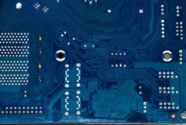 Macro Foto Van Elektronisch Circuit Pcb Verlichting — Stockfoto